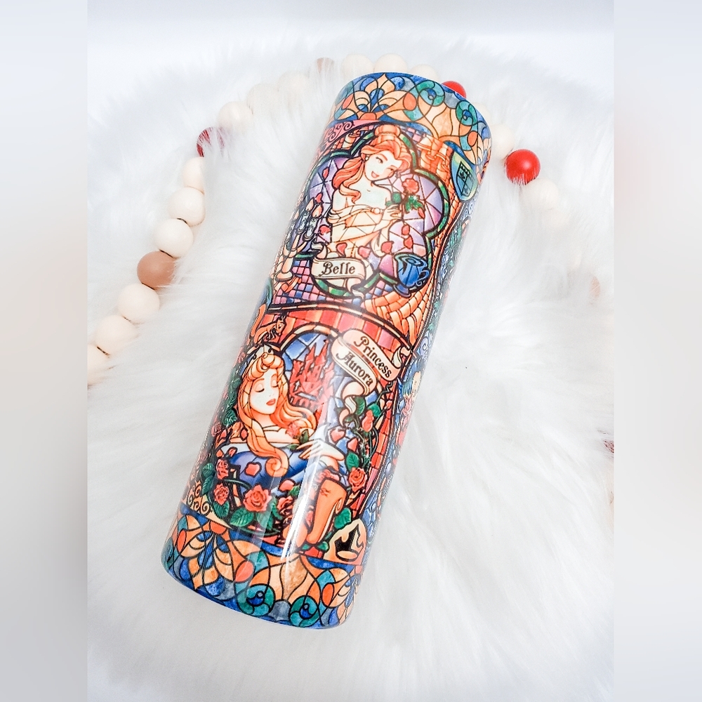 Stained Glass Princess Tumbler